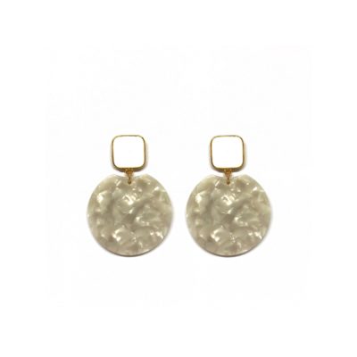 Boucles d'oreilles Justine - blanc