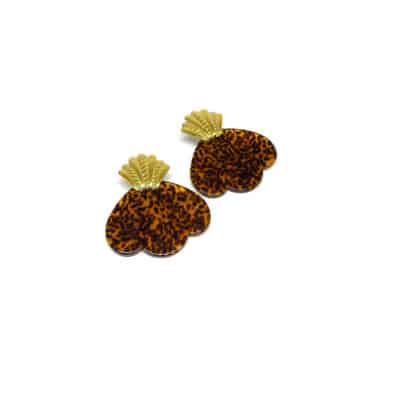 Boucles d'oreilles Paula - marron – Image 2
