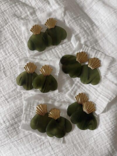 Boucles d'oreilles Paula - vert – Image 2