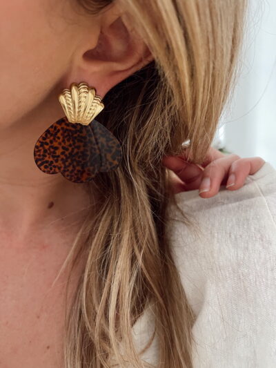 Boucles d'oreilles Paula - marron – Image 3