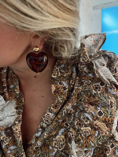 Boucles d'oreilles Miranda - brun – Image 2