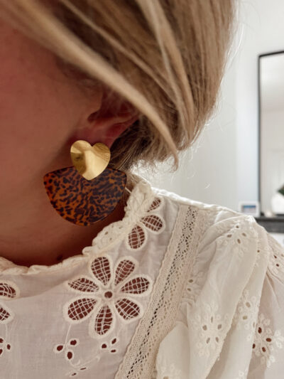 Boucles d'oreilles Romeo - Leopard marron – Image 2