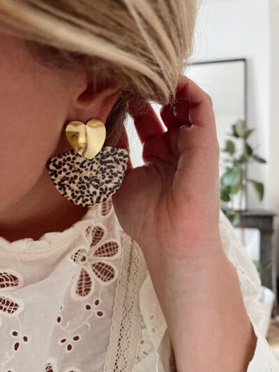 Boucles d'oreilles Romeo - Leopard beige – Image 2