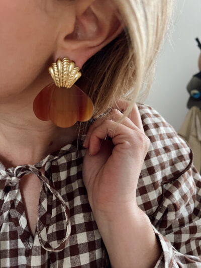 Boucles d'oreilles Paula - orange – Image 3