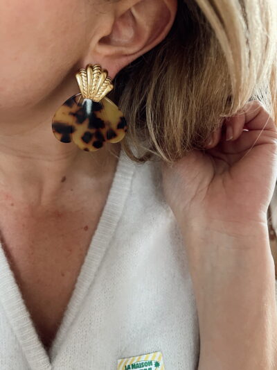 Boucles d'oreilles Paula - tortue – Image 2