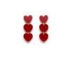 Boucles d'oreilles Frani - rouge