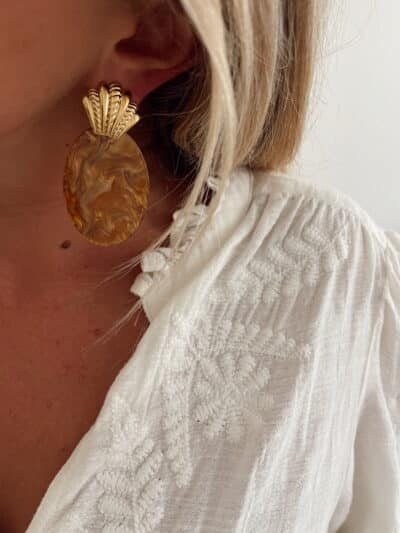 Boucles d'oreilles Paula - mordoré – Image 2