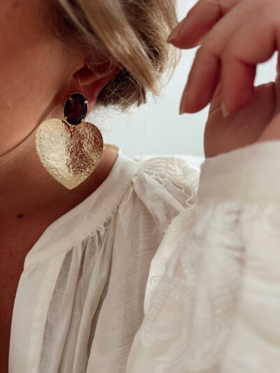 Boucles d'oreilles Daphné - chocolat – Image 2