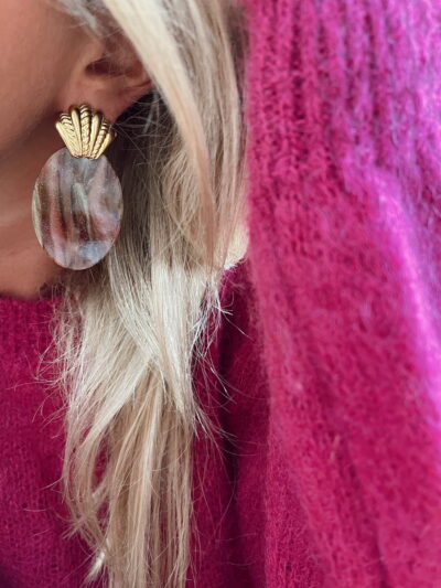 Boucles d'oreilles Paula - chocolat – Image 2